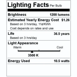 Philips LED Light Bulb (458422) -Philips 458422 Lighting Facts Labelmd