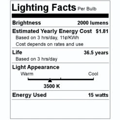 Philips LED Light Bulb (464255) 5 Philips LED Light Bulb (464255) -Philips 464255 Lighting Facts Labelmd