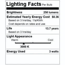 Philips LED Light Bulb (465138) -Philips 465138 Lighting Facts Labelmd