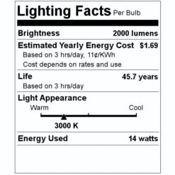 Philips LED Light Bulb (468306) 5 Philips LED Light Bulb (468306) -Philips 468306 Lighting Facts Labelmd