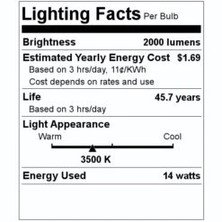 Philips Light Bulb (470104) -Philips 470104 Lighting Facts Labelmd