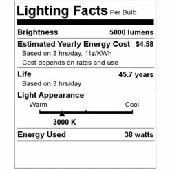 Philips LED Light Bulb (476044) -Philips 476044 Lighting Facts Labelmd