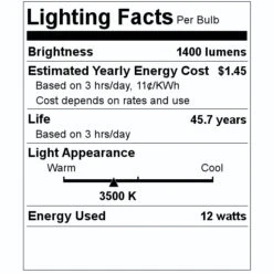 Philips LED Light Bulb (476085) -Philips 476085 Lighting Facts Labelmd