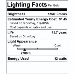 Philips LED Light Bulb (476101) -Philips 476101 Lighting Facts Labelmd