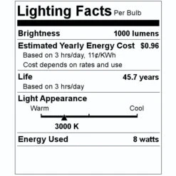 Philips LED Light Bulb (476416) 5 Philips LED Light Bulb (476416) -Philips 476416 Lighting Facts Labelmd