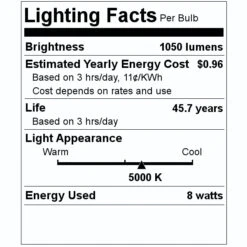 Philips LED Light Bulb (476440) -Philips 476440 Lighting Facts Labelmd