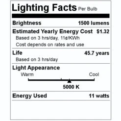 Philips LED Light Bulb (476481) 5 Philips LED Light Bulb (476481) -Philips 476481 Lighting Facts Labelmd