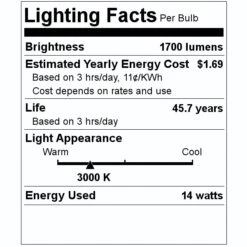 Philips LED Light Bulb (477315) 5 Philips LED Light Bulb (477315) -Philips 477315 Lighting Facts Labelmd