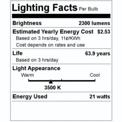 Philips LED Troffer Fixture (506469) -Philips 506469 Lighting Facts Labelmd
