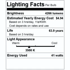 Philips LED Troffer Fixture (507046) 5 Philips LED Troffer Fixture (507046) -Philips 507046 Lighting Facts Labelmd