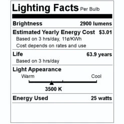 Philips LED Troffer Fixture (510800) -Philips 510800 Lighting Facts Labelmd