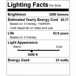 Philips LED Troffer Fixture (512285) -Philips 512285 Lighting Facts Labelmd