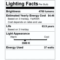 Philips LED Troffer Fixture (523811) -Philips 523811 Lighting Facts Labelmd