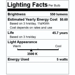 Philips LED Light Bulb (532374) 5 Philips LED Light Bulb (532374) -Philips 532374 Lighting Facts Labelmd