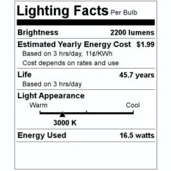 Philips LED Light Bulb (532895) 5 Philips LED Light Bulb (532895) -Philips 532895 Lighting Facts Labelmd