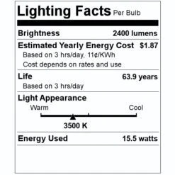 Philips LED Light Bulb (533372) 5 Philips LED Light Bulb (533372) -Philips 533372 Lighting Facts Labelmd