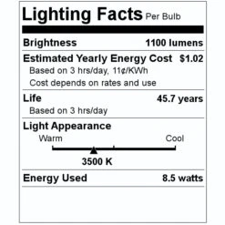 Philips LED Light Bulb (535468) -Philips 535468 Lighting Facts Labelmd