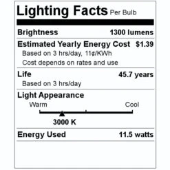 Philips LED Light Bulb (535492) -Philips 535492 Lighting Facts Labelmd