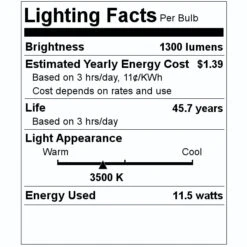 Philips LED Light Bulb (535500) -Philips 535500 Lighting Facts Labelmd