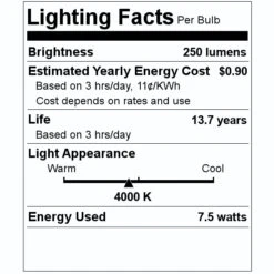 Philips LED Light Bulb (536300) 5 Philips LED Light Bulb (536300) -Philips 536300 Lighting Facts Labelmd