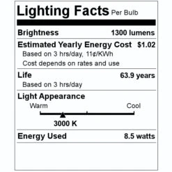 Philips LED Light Bulb (539858) 5 Philips LED Light Bulb (539858) -Philips 539858 Lighting Facts Labelmd