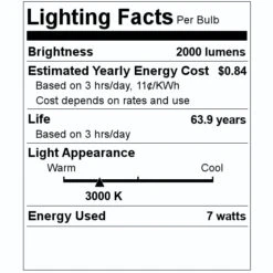 Philips LED Light Bulb (541813) 5 Philips LED Light Bulb (541813) -Philips 541813 Lighting Facts Labelmd