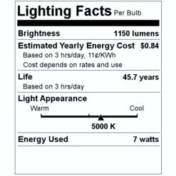 Philips LED Light Bulb (541847) 5 Philips LED Light Bulb (541847) -Philips 541847 Lighting Facts Labelmd