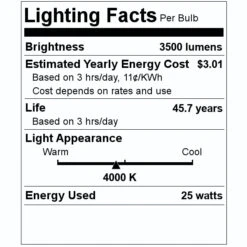 Philips LED Light Bulb (542068) -Philips 542068 Lighting Facts Labelmd