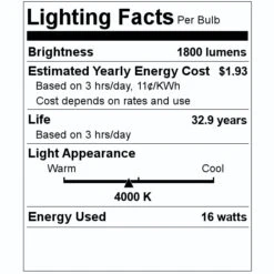 Philips LED Light Bulb (542084) 5 Philips LED Light Bulb (542084) -Philips 542084 Lighting Facts Labelmd