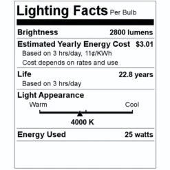Philips LED Highbay (543066) 5 Philips LED Highbay (543066) -Philips 543066 Lighting Facts Labelmd