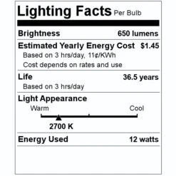 Philips Light Bulb (552448) 5 Philips Light Bulb (552448) -Philips 552448 Lighting Facts Labelmd