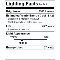 Philips LED HID Retrofit (553297) 5 Philips LED HID Retrofit (553297) -Philips 553297 Lighting Facts Labelmd