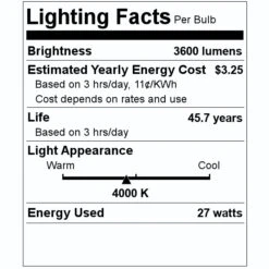 Philips LED HID Retrofit (553339) 5 Philips LED HID Retrofit (553339) -Philips 553339 Lighting Facts Labelmd