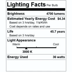Philips LED HID Retrofit (553388) -Philips 553388 Lighting Facts Labelmd