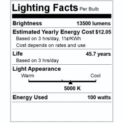Philips LED Light Bulb (553495) -Philips 553495 Lighting Facts Labelmd