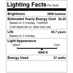 Philips LED HID Retrofit (557074) 5 Philips LED HID Retrofit (557074) -Philips 557074 Lighting Facts Labelmd
