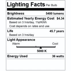 Philips LED Light Bulb (559716) -Philips 559716 Lighting Facts Labelmd
