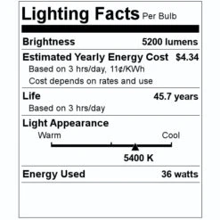 Philips LED Light Bulb (559740) 5 Philips LED Light Bulb (559740) -Philips 559740 Lighting Facts Labelmd