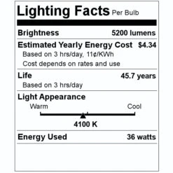 Philips LED Light Bulb (564153) -Philips 564153 Lighting Facts Labelmd