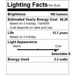 Philips LED Light Bulb (3 Pack) (566653) 5 Philips LED Light Bulb (3 Pack) (566653) -Philips 566653 Lighting Facts Labelmd