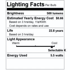 Philips LED Reflector Flood Retrofit (568105) -Philips 568105 Lighting Facts Labelmd